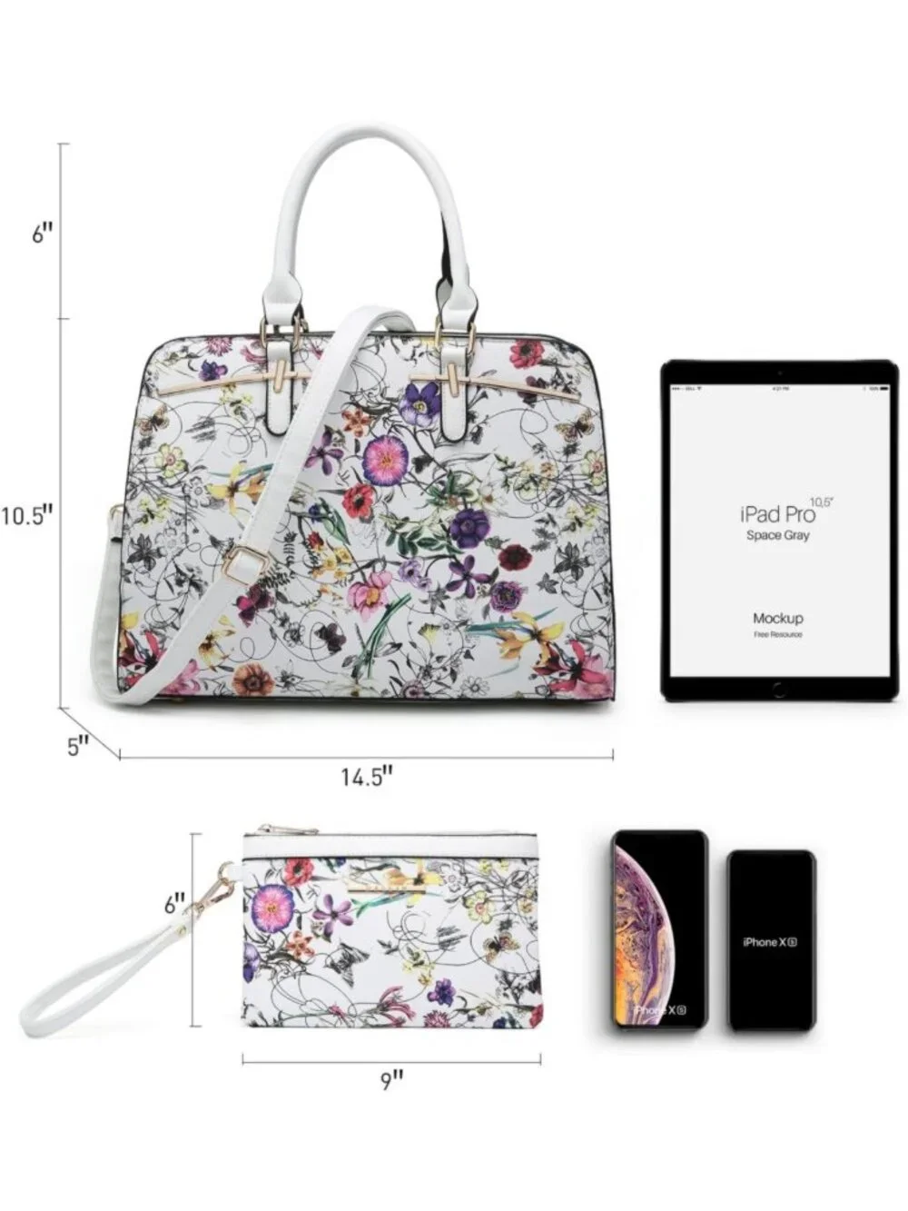 Stylish 2-Piece Tote & Hobo Bag Set with 3 Compartments - Versatile Handbag